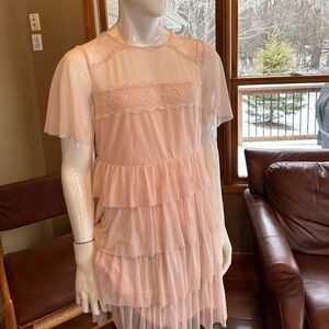 TORRID Brand New Lace and Ruffle Dress Knee Length Size 1 NWT